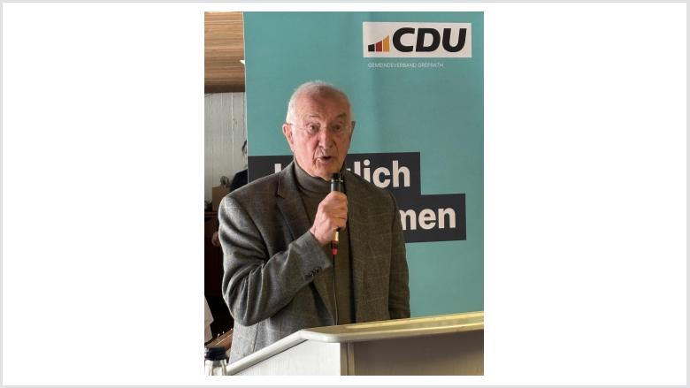 Rolf Tophoven beim CDU-Neujahrsempfang 2025